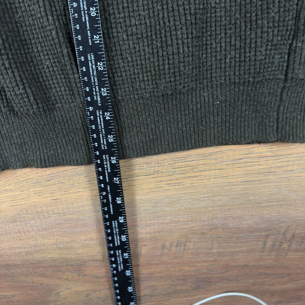 Rainforest Quarter Zip Sweater Mens L Olive Green Ribbed
