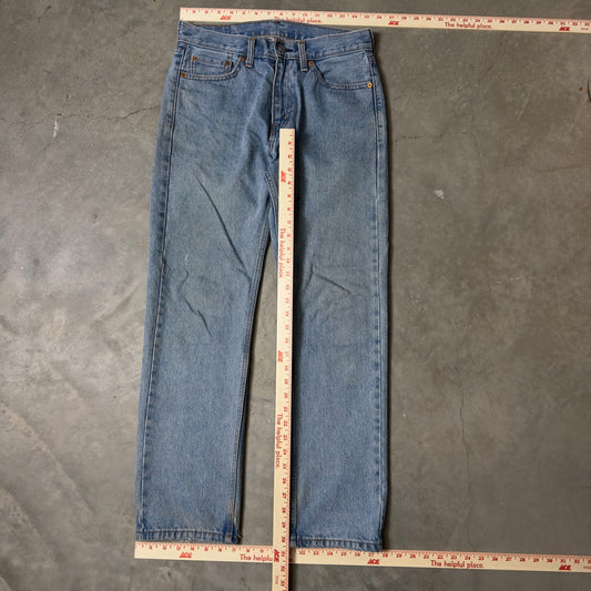 Levi's 505 Straight Jeans Mens 30x29 Medium Blue Classic