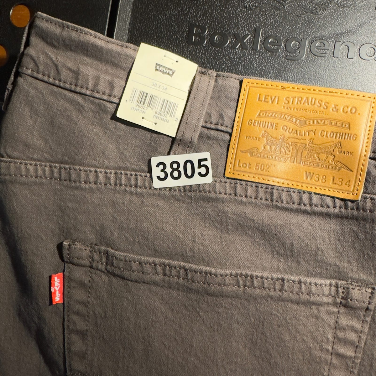 NWT Levi's Premium 502 Taper Jeans Mens 38x34 Washed Gray
