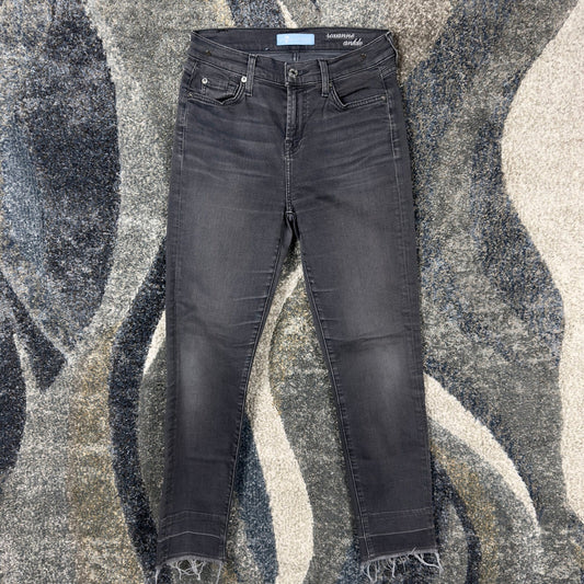 7 For All Mankind Roxanne Ankle Jeans Womens 27 Faded Black