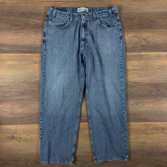 Levis Signiture Baggy Mens Jeans 36x28 Medium Wash Blue Y2K