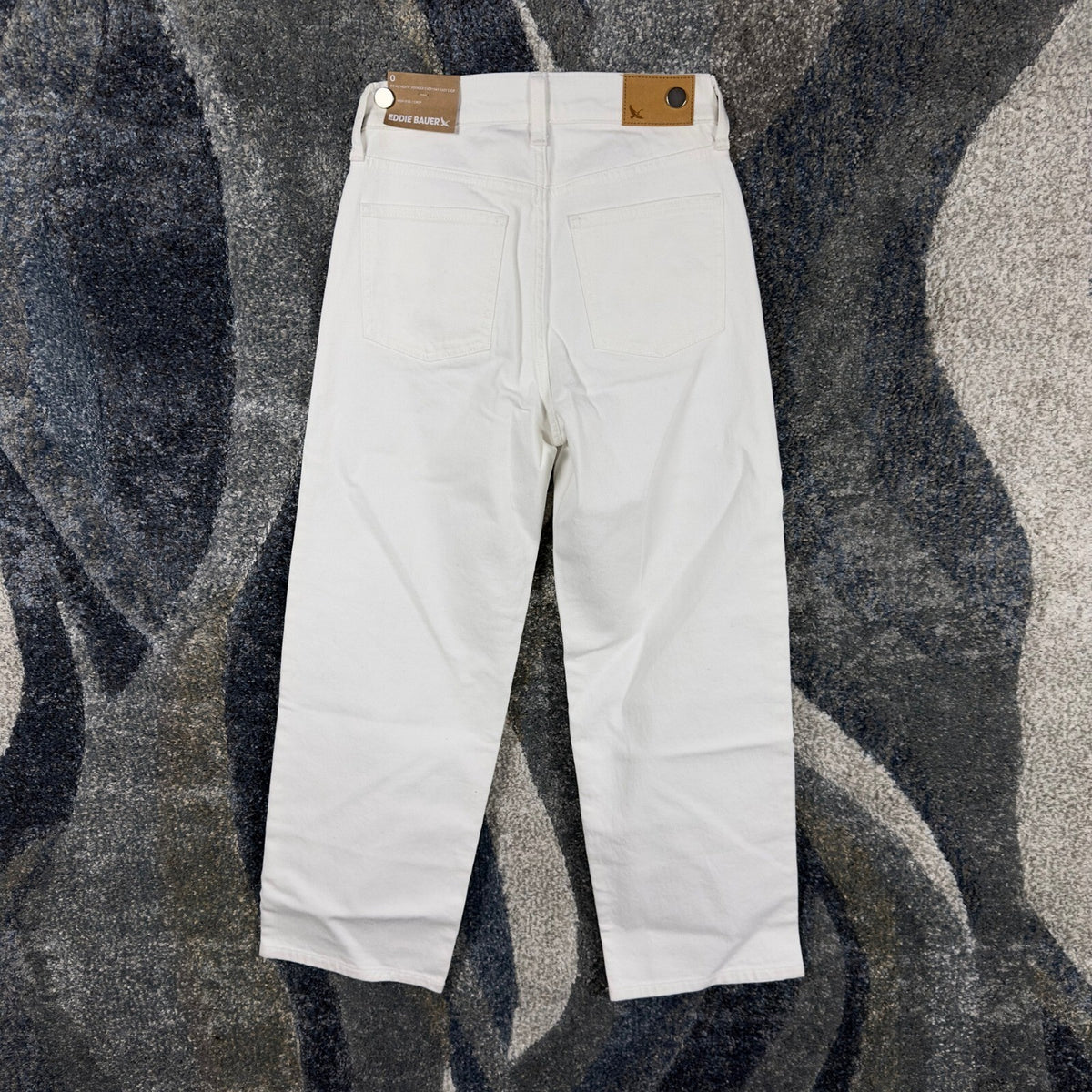 NEW Eddie Bauer Voyager Straight Leg Jeans Womens 0 White