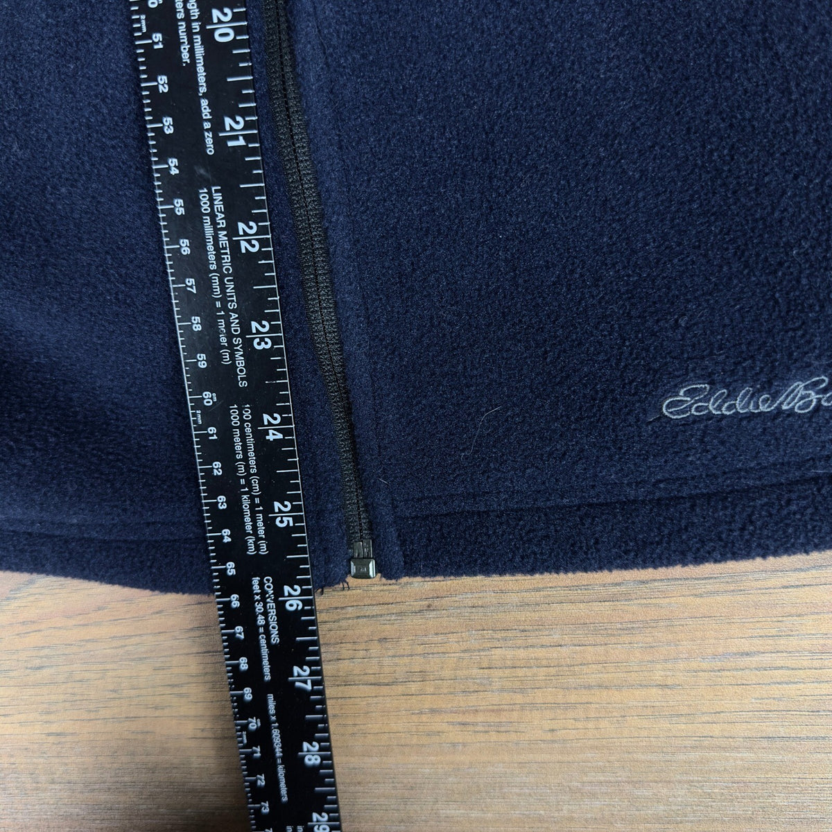 Vintage Eddie Bauer Womens XL Navy Blue Fleece Full Zip Vest