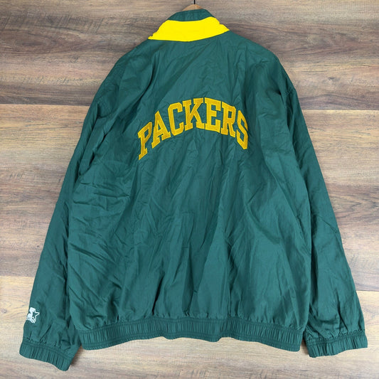 Vintage Starter Mens XXL Green Bay Packers Windbreaker NFL
