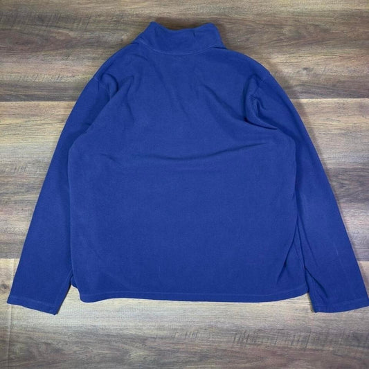 Eddie Bauer Quarter Zip Fleece Pullover Mens 2XL Blue Casual