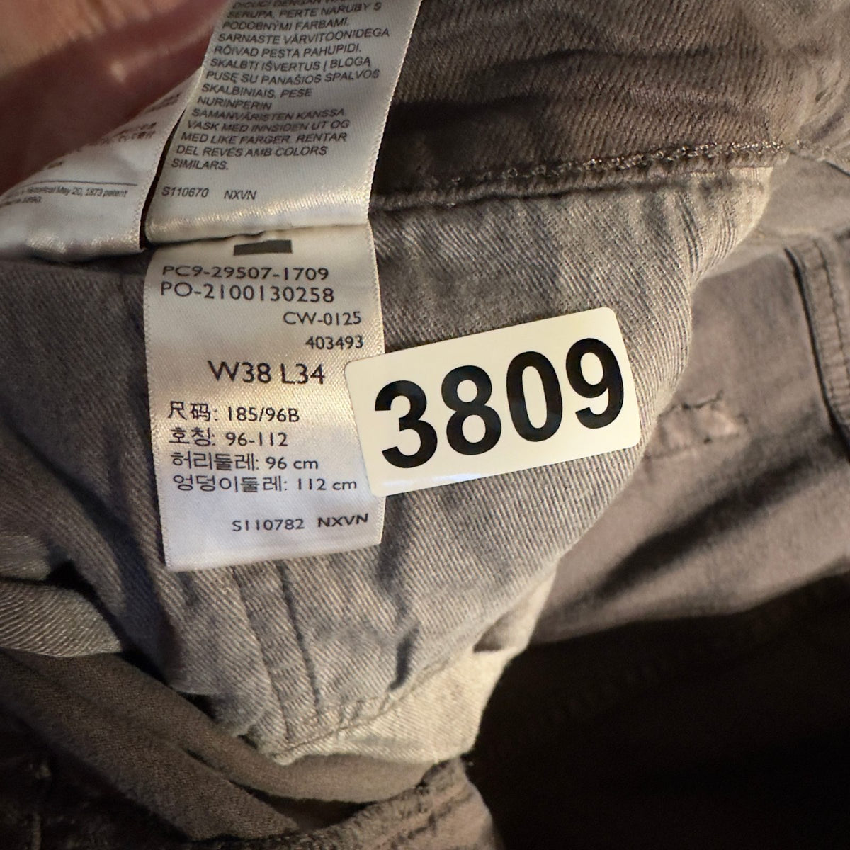 NWT Levi's Premium 502 Jeans Mens 38x34 Charcoal Gray