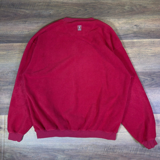 Y2K Village Green Golf Club Fleece Sweatshirt Red Mens XXL