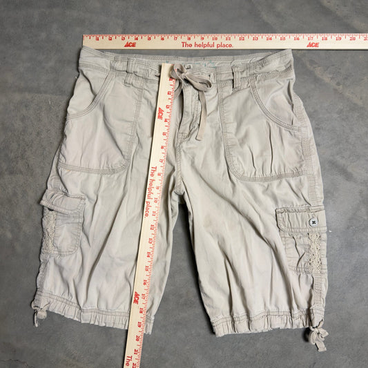 Sonoma Cargo Bermuda Shorts Womens 8 Beige Cotton