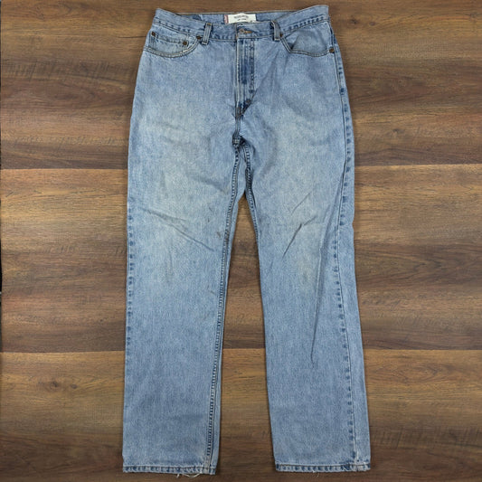 Vintage Y2K Levis 505 Jeans Mens 36x34 Light Wash Baggy