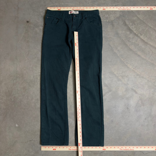 Levi's 513 Slim Straight Jeans Boys 20 Green W30x30