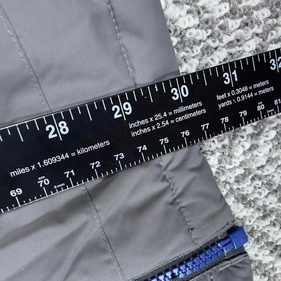 Columbia Jacket Mens Medium Gray Nylon Insulated Outdoor Zip Utility