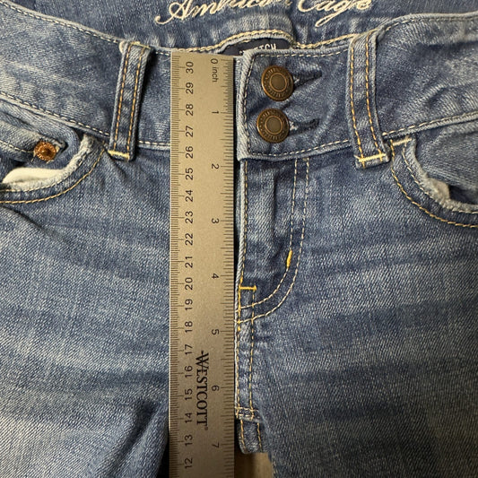 American Eagle Artist Jeans Womens 00 Distressed Dark Wash