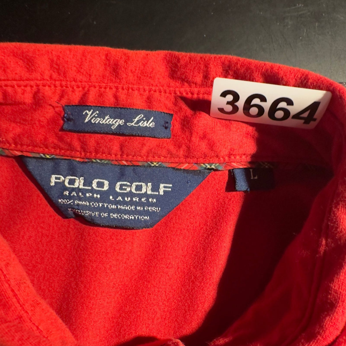 Polo Golf Ralph Lauren Red Polo Mens L Cotton