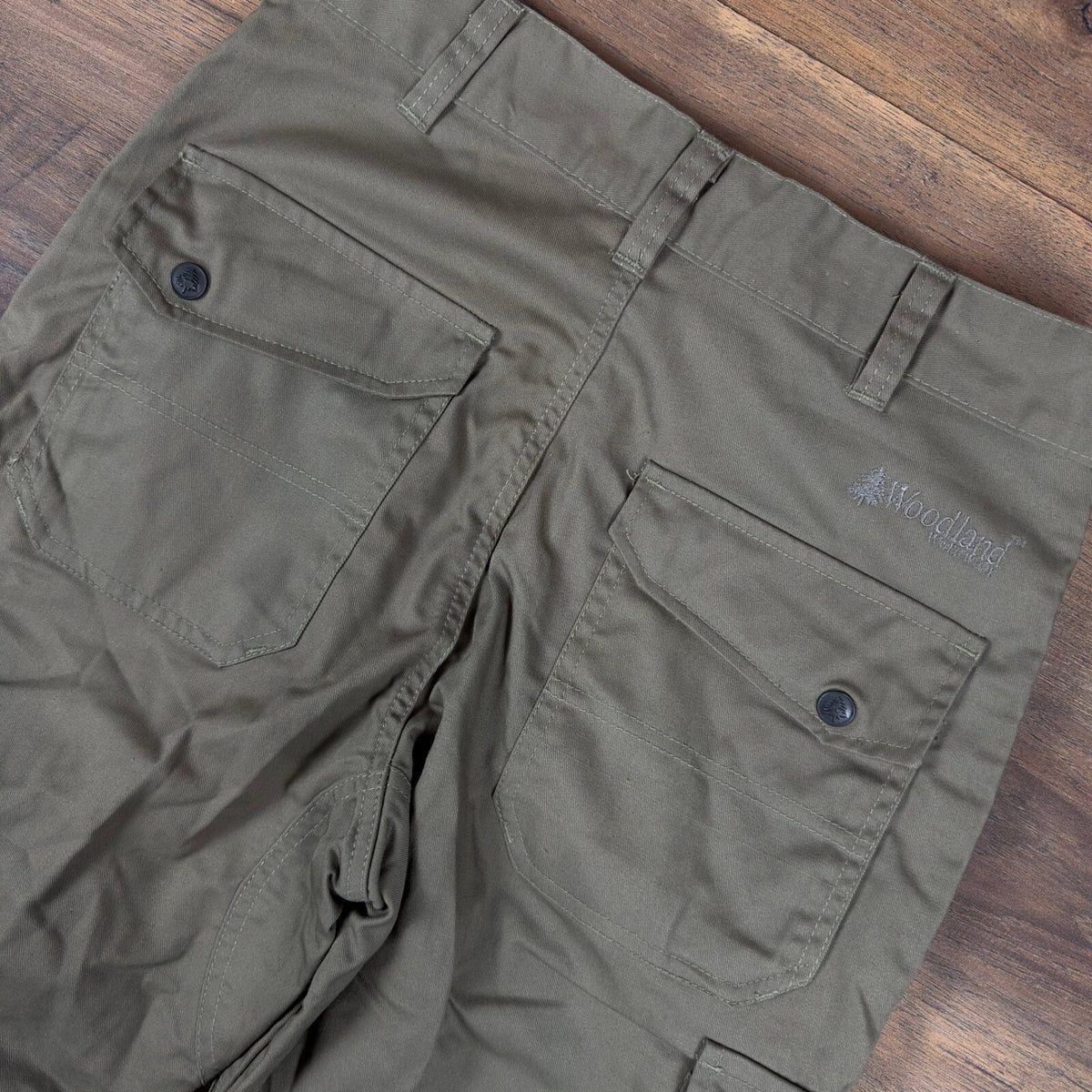 Woodland Workwear Cargo Pants Mens 32x30 Olive Baggy Utility