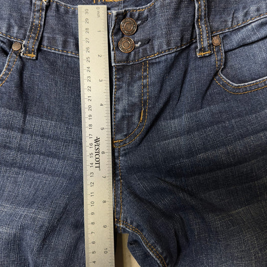 Maurices Bootcut Jeans Womens 9/10 Short Dark Wash Stretch