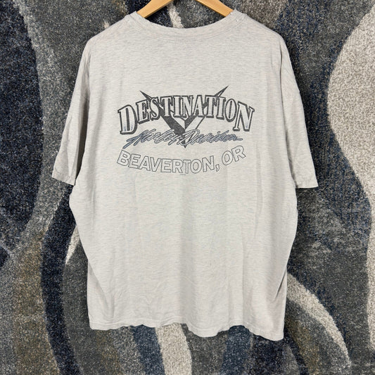 Vintage 2000 Harley Davidson Tee Mens XL Gray Beaverton OR