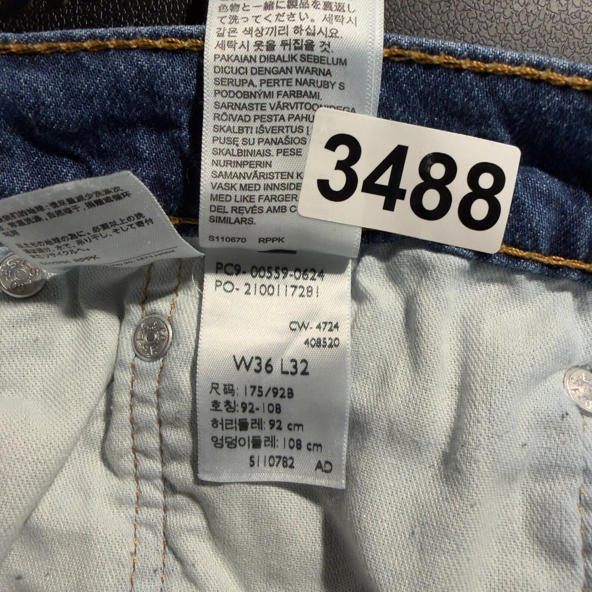Levi's 559 Relaxed Straight Jeans Mens 36x32 Blue Baggy Streetwear Denim