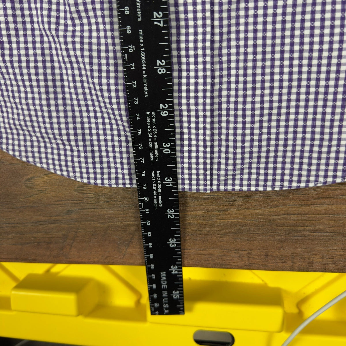 Brooks Brothers Regent Dress Shirt 16.5 34 Purple Gingham