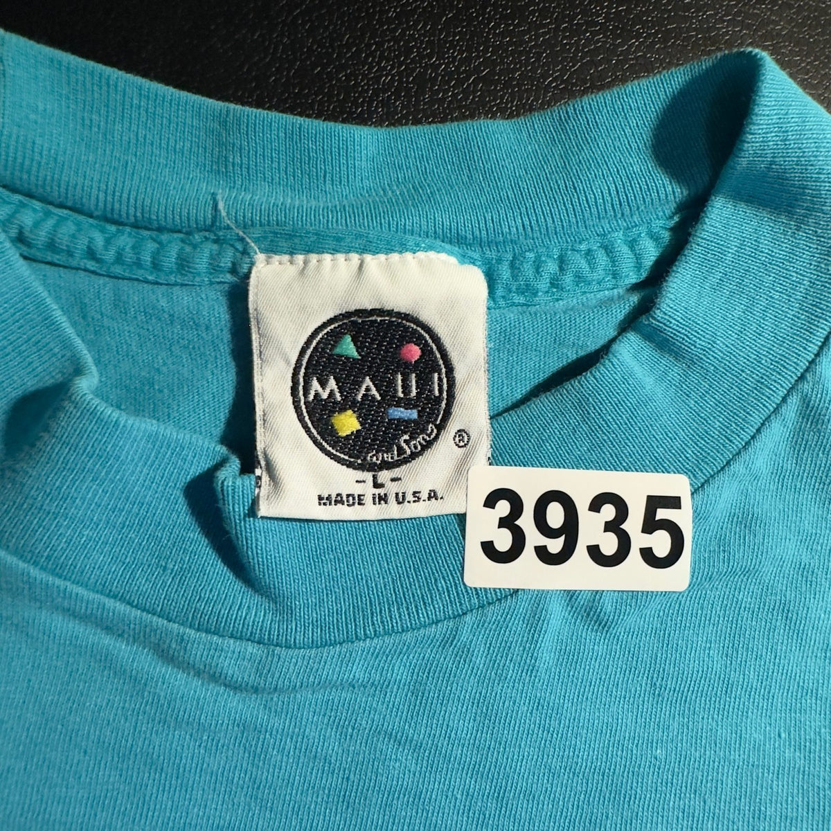 Vintage Maui and Sons Sharks Graphic Tee Mens L Teal