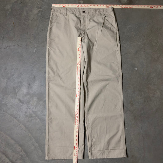 Carhartt Dungaree Fit Pants Mens 38x34 Stone Khaki Workwear