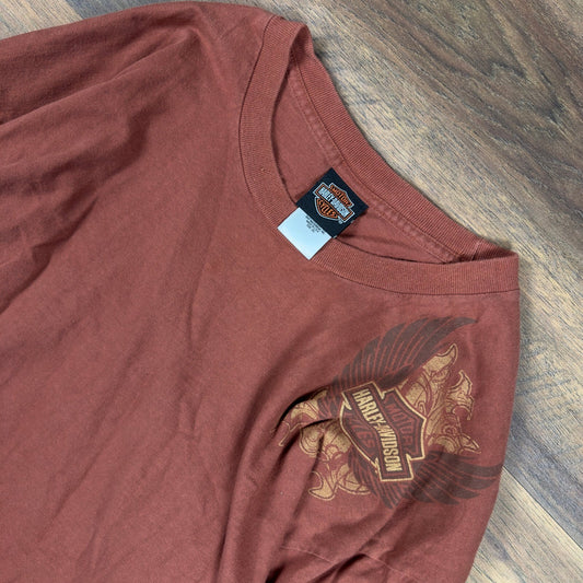 Vintage Harley-Davidson Long Sleeve T-Shirt Mens XL Rust