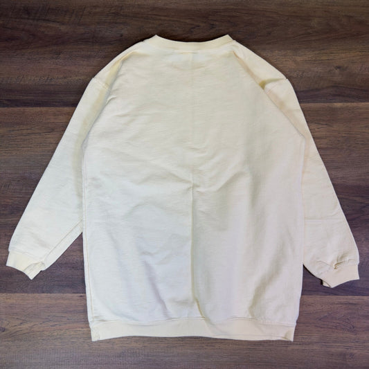 Vintage 90s Carolina Clothing Co Sweatshirt Pale Yellow USA