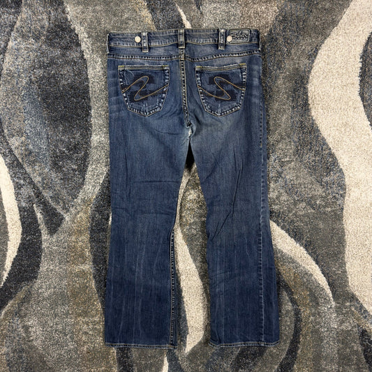 Vintage Y2K Silver Jeans Tuesday Bootcut Womens 31 Low Rise
