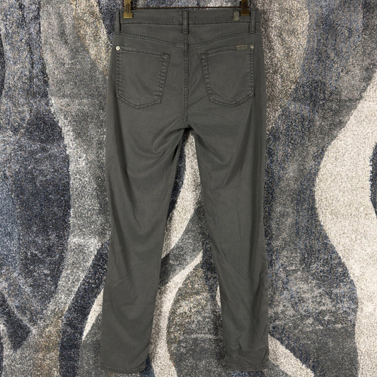 7 For All Mankind Skinny Jeans Womens 28 Charcoal Green