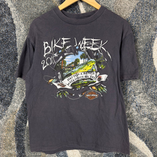 Harley-Davidson Bike Week T-Shirt Mens L Black 2011 Daytona