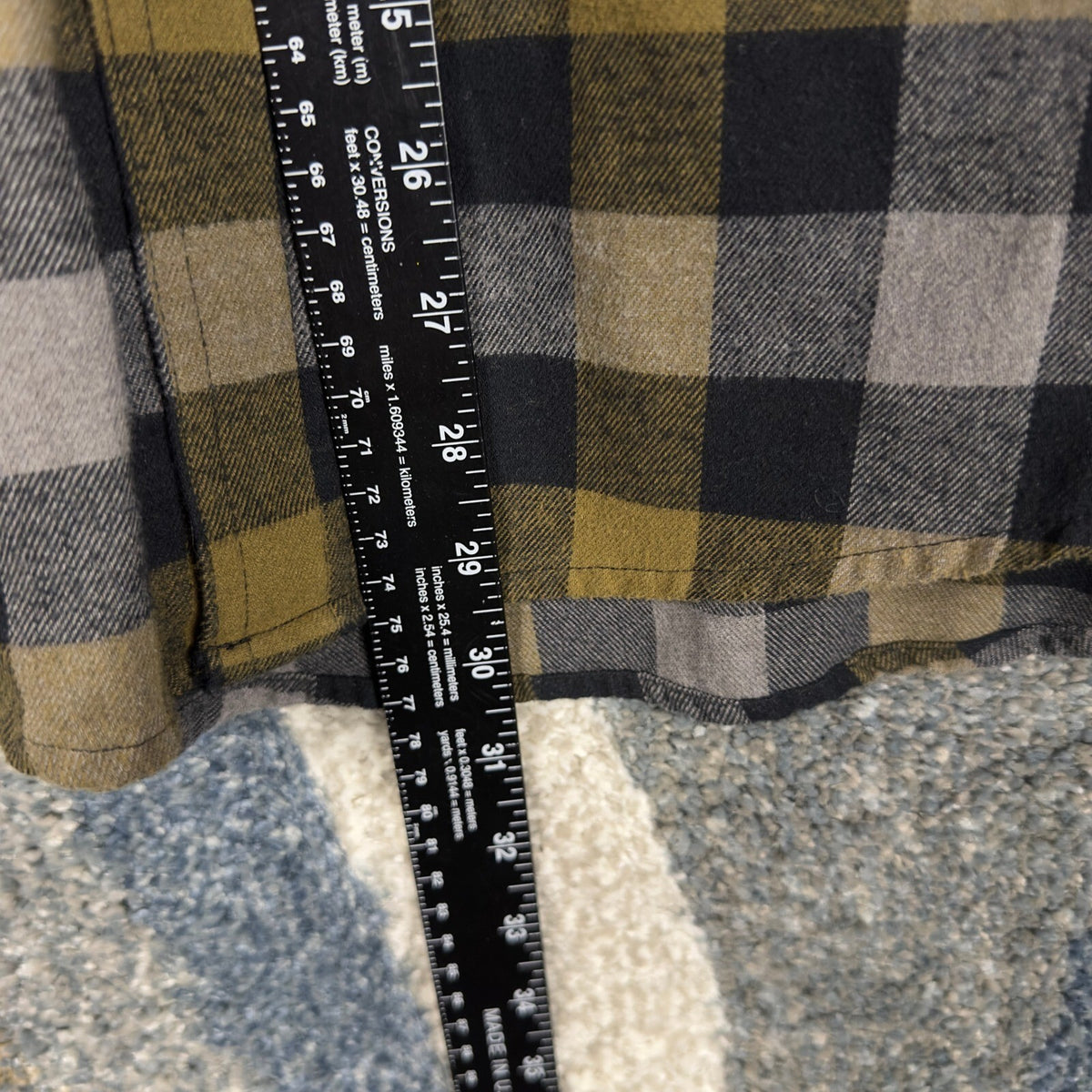Rugged Wear Buffalo Plaid Flannel Shirt Mens L Olive Grey