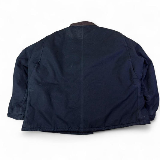 Vintage Carhartt Work Jacket Mens XL Black Canvas Paint St