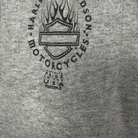 Vintage 2002 Harley Davidson Long Sleeve Tee Womens 2X Grey
