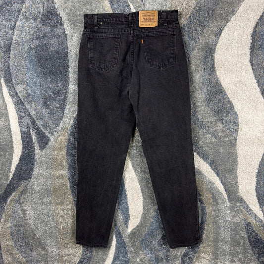 Vintage Levis 550 Orange Tab Jeans Mens 34x34 Black Relaxed