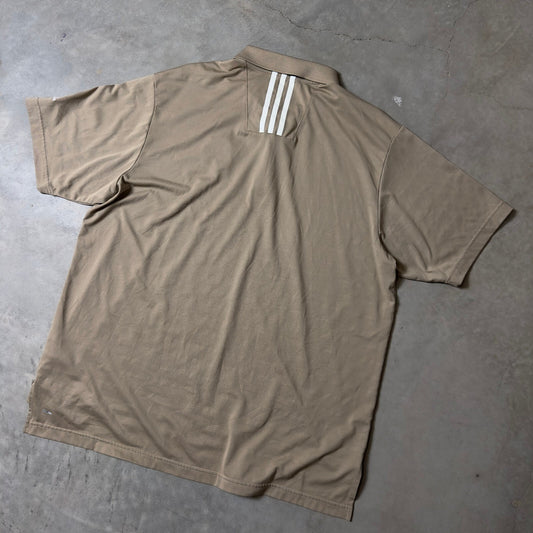 Adidas Golf Polo Shirt Mens XL Tan Minnesota Gophers