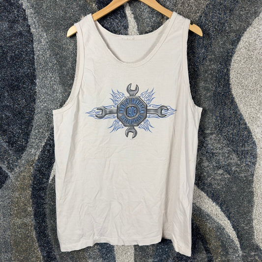 Vintage 2005 Harley Davidson Tank Top Mens XL Cream Miami
