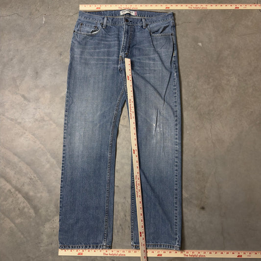 Vintage Y2K Levi's 505 Straight Jeans Mens 36x34 Medium Blue