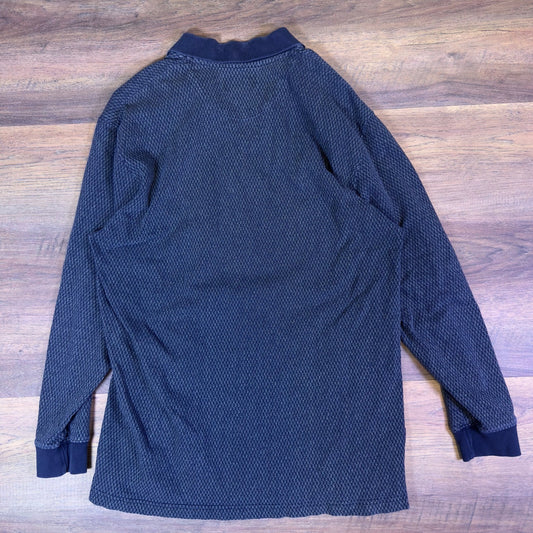 Vintage Chaps Ralph Lauren Polo Mens L Navy Diamond Knit