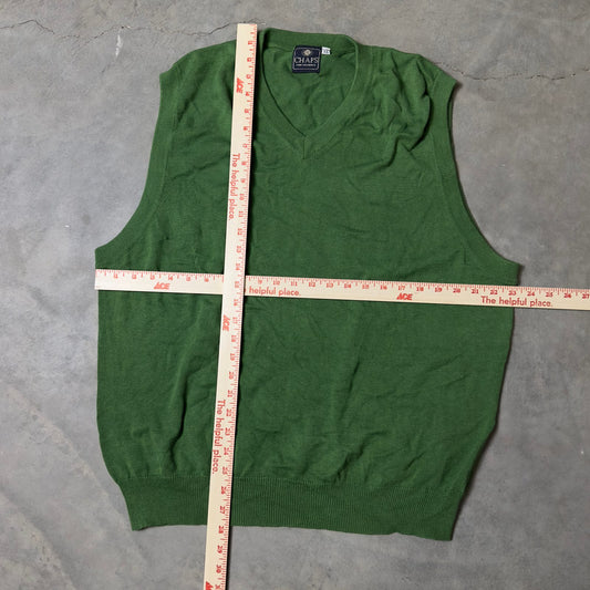 Vintage Chaps Fine Casuals Sweater Vest Mens XL Green