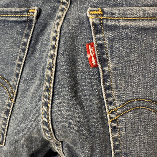 Levis Premium Big E Mile High Skinny Jeans Womens 27 Blue