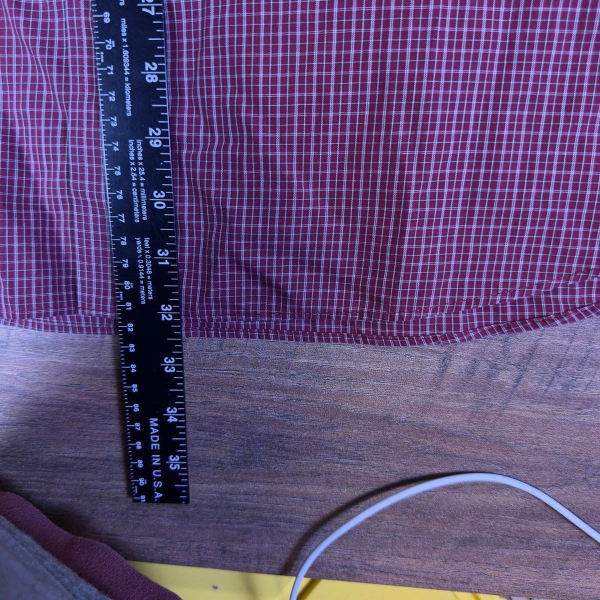 Y2K Eddie Bauer Check Button Down Shirt Mens L Tall Burgundy