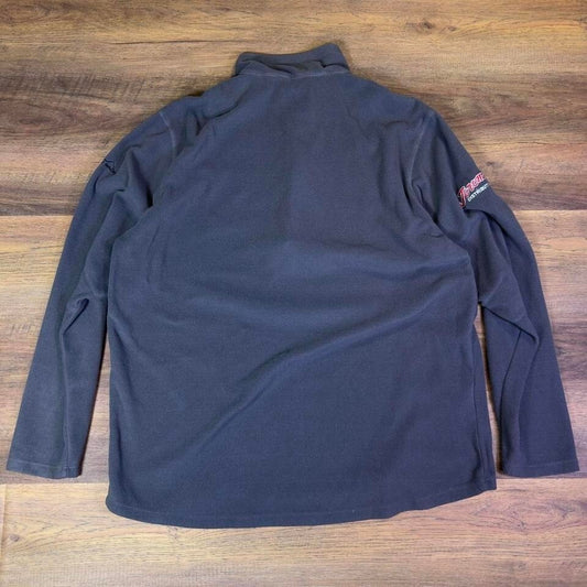 Eddie Bauer Leinenkugels Quarter Zip Fleece Mens 2XL Gray