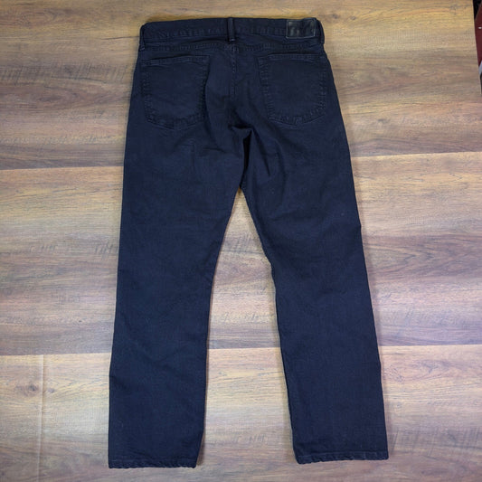 Polo Ralph Lauren Straight Jeans Mens 36 Black Denim Baggy