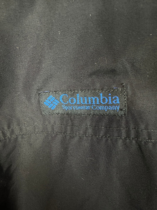 Columbia Mens M Long's Peak Black Blue Jacket