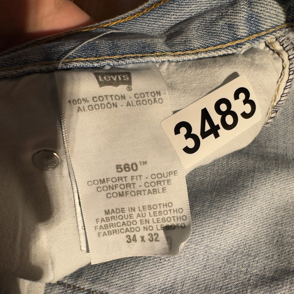 Vintage Levis 560 Comfort Fit Jeans Mens 34x32 Light Blue Baggy 90s Streetwear