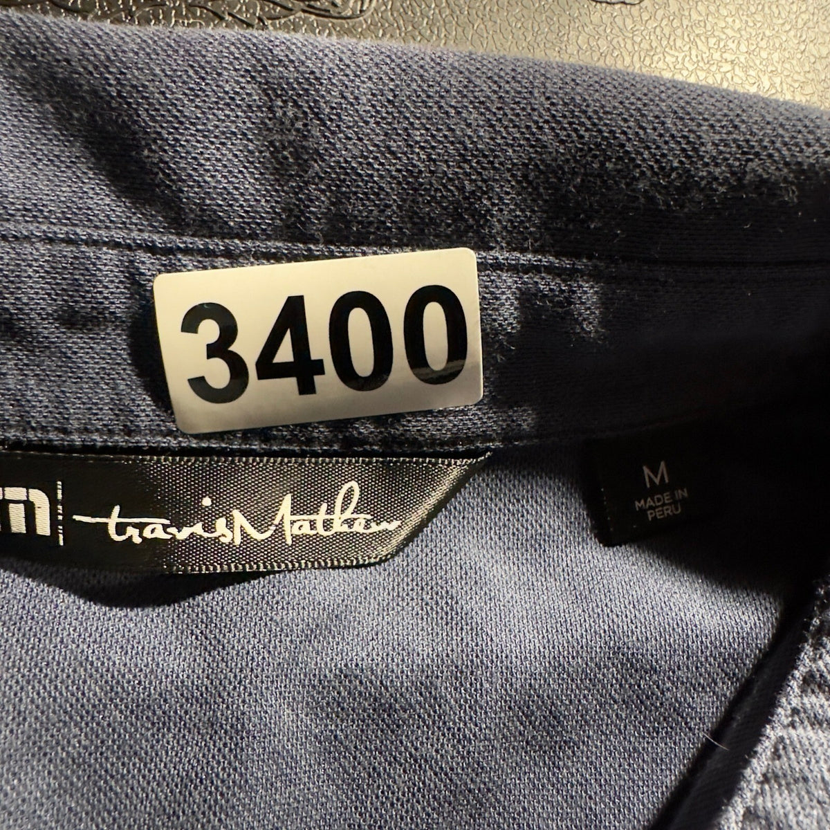 TravisMathew Polo Shirt Mens Medium Blue Colorblock Golf Performance Casual