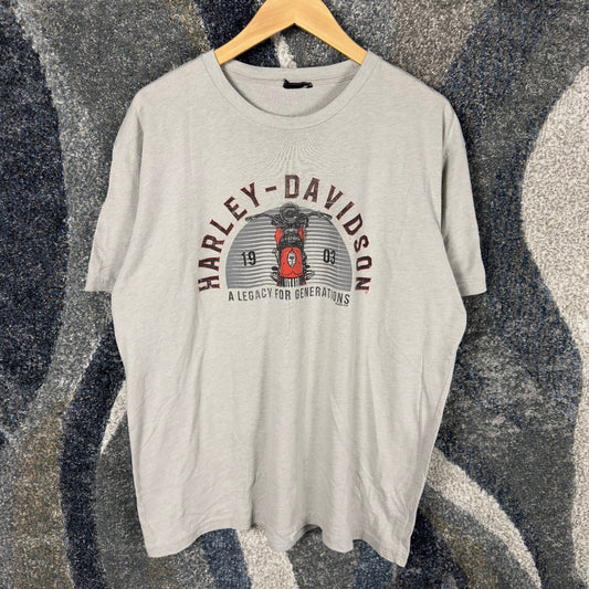 Harley Davidson Hill City South Dakota T-Shirt Mens XL Grey