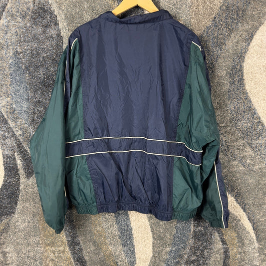 Vintage C&B Sport Windbreaker Mens XL Navy Green Colorblock