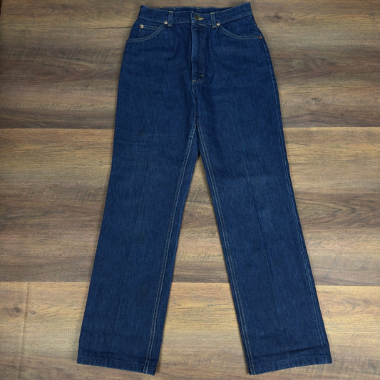 Vintage Lee Riders High Waisted Straight Jeans Dark Wash 13