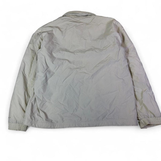 Woolrich Fleece Lined Zip Jacket Men's Large Beige Outdoor