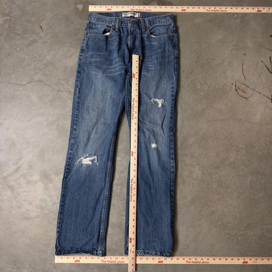 Vintage Y2K Levi's 514 Slim Straight Jeans Mens 32x34 Blue